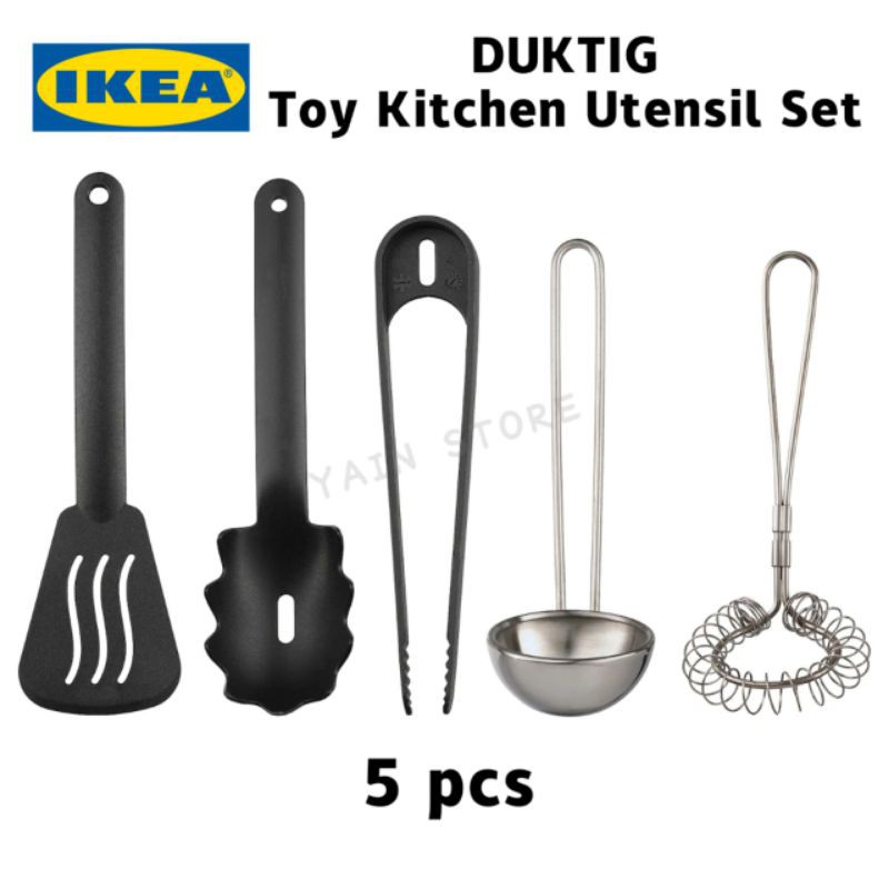 【Ready Stock】IKEA DUKTIG 5piece Toy Kitchen Utensil Set, Multicolour Shopee Malaysia