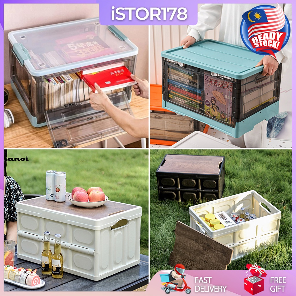 FOLDING DOUBLEDOOR STORAGE BOX/ LARGE TRANSPARENT BOX/ MULTIFUNCTION