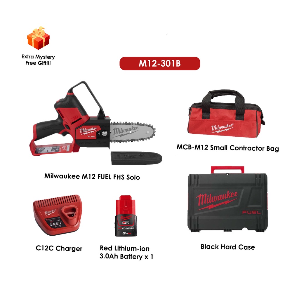 MILWAUKEE M12 FHS FUEL Hatchet 6" 152mm Pruning Saw M12FHS SOLO Hard