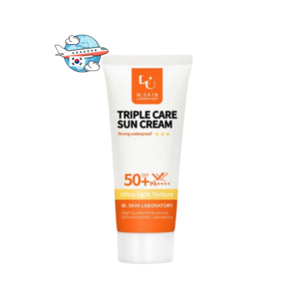 【Korea】 W.Skin Laboratory Triple Care Sun Cream SPF50 PA++++ Non-sticky ...