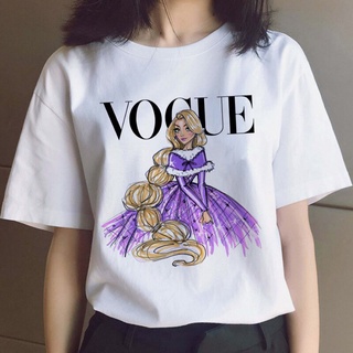 Disney Princess Vogue Graphic T Shirt Women Funny Cartoon