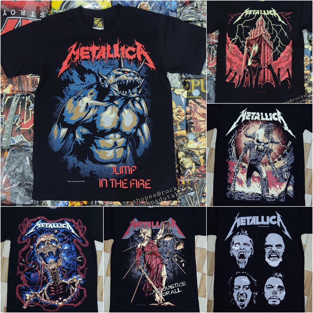 Metallica Band Tshirt Collection Baju Band Tshirt Vintage New Type ...