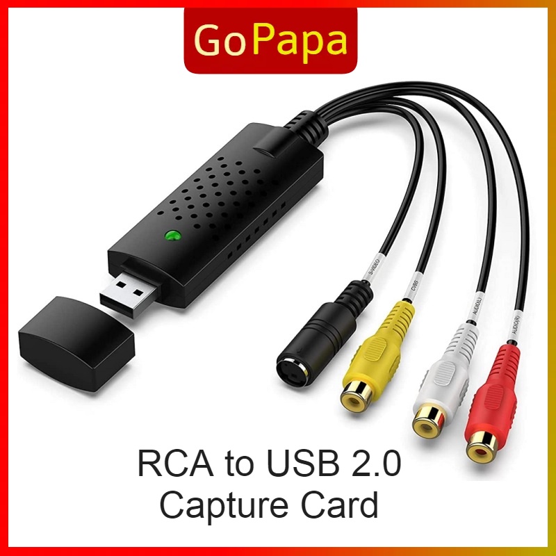 RCA To USB 2.0 Capture Card Composite AV Video Audio Converter VHS