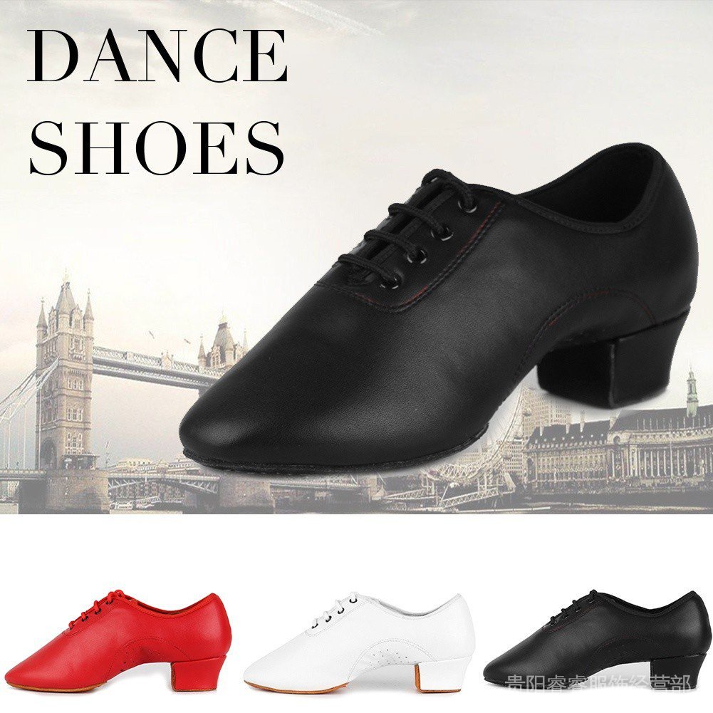 Men's Dance Shoes Latin Morden Shoes Ballroom Heel 3Colors Professional