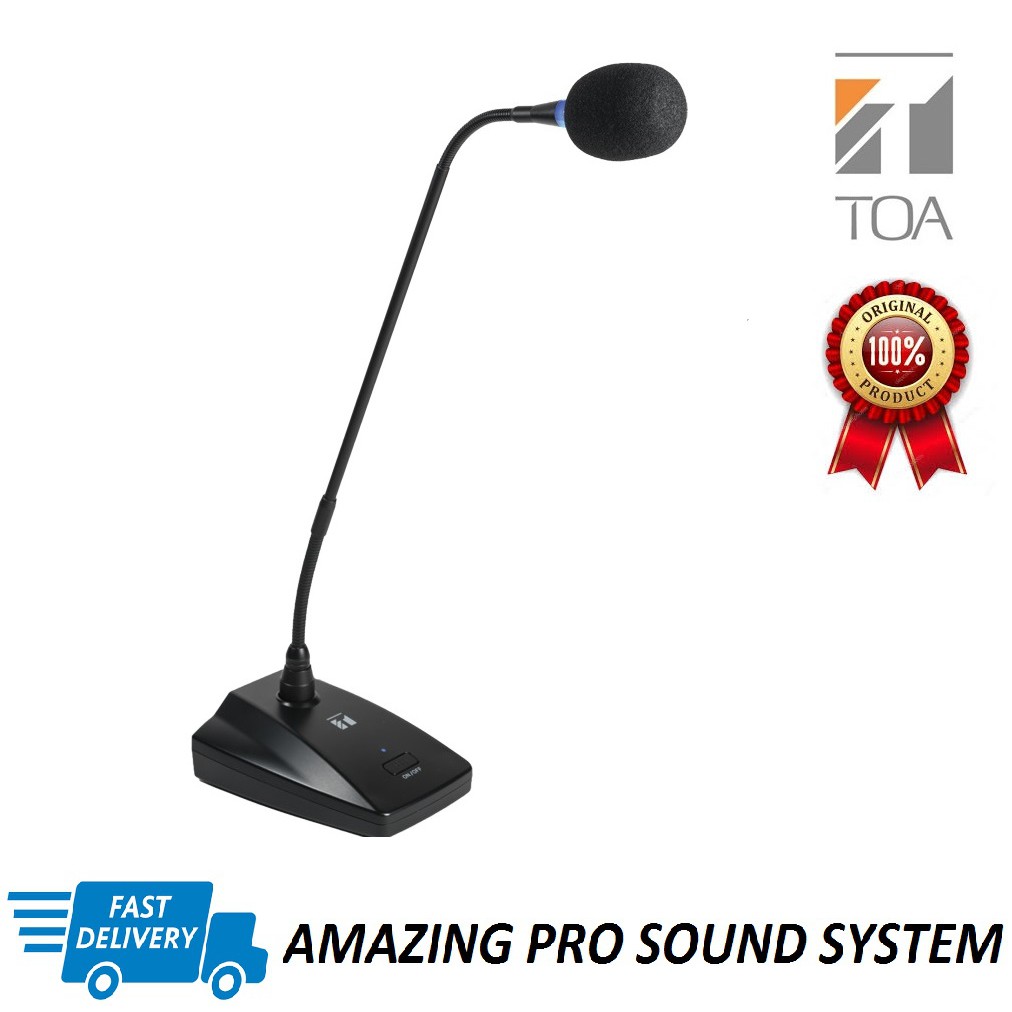 TOA EM380AS Gooseneck Microphone ( Phantom Power / Battery ) Shopee