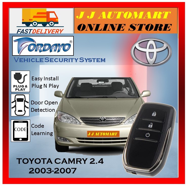 TOYOTA CAMRY 2.4 2003-2007 ALARM WITH SIREN + BY PASS IMMO SOCKET OEM ...