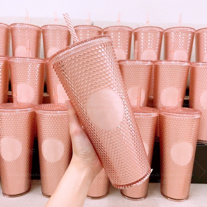 Starbucks cheapest Pale Rose Gold Studded Tumbler