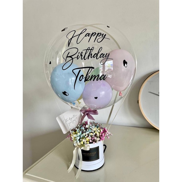 Mini Baby Breath Balloon Box Melaka/KL Surprise Gift Box Delivery