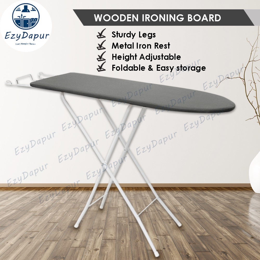 EZYD Adjustable Height Cotton Wooden Ironing Board 36x12(90cm x 30cm ...