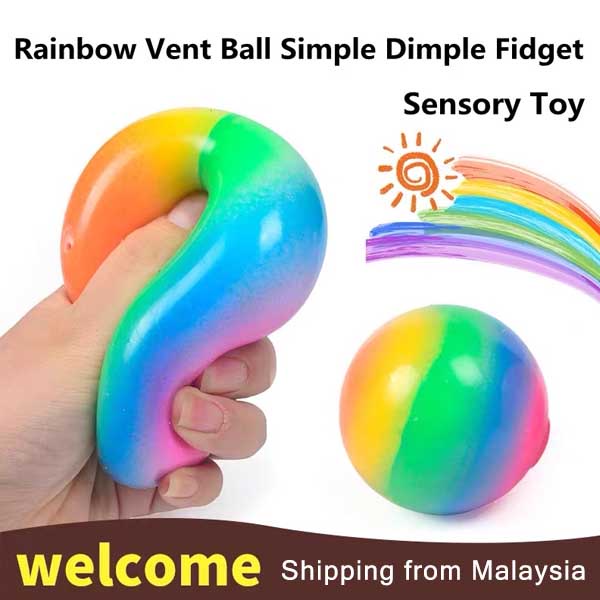 [Ready Stock]Toy pop it creative color exhaust ball compression toy