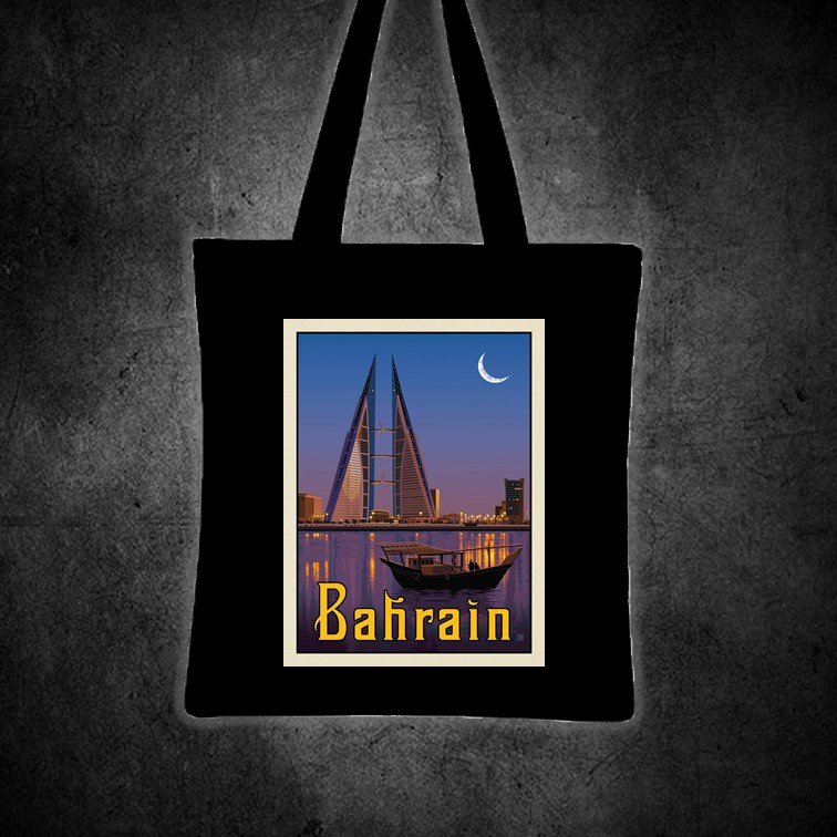 BAHRAIN (ASIA VINTAGE TRAVEL) Printed tote bag canvas Shopee Malaysia