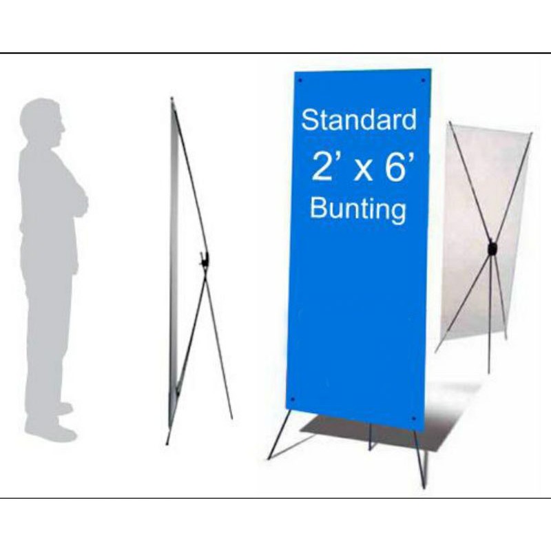 bunting 2x6 with x stand | Shopee Malaysia