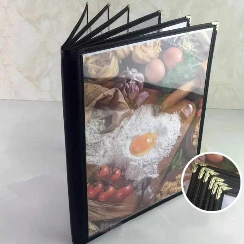 Transparent Cover Menu book Menu holder Menu stand Menu board with 1/2 ...