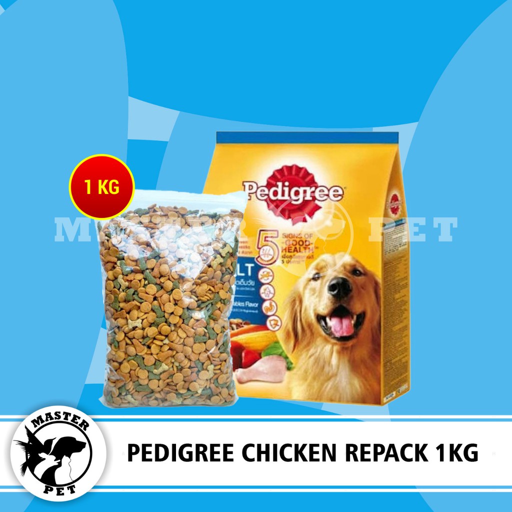 Pedigree Adult Chicken Repacking 1 Kg / Repack Dog Food 1Kg | Shopee ...