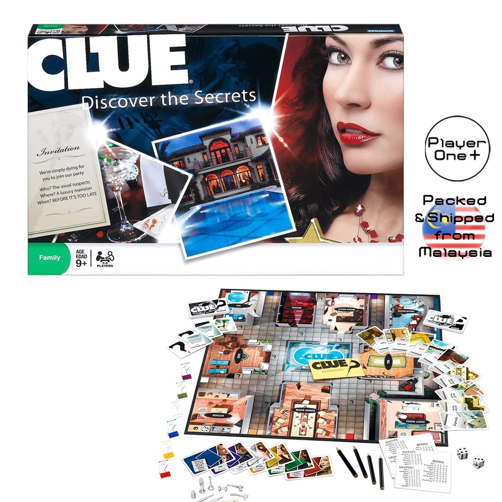 Clue Discover The Secrets Mystery Game Cluedo Board Game Fun Family
