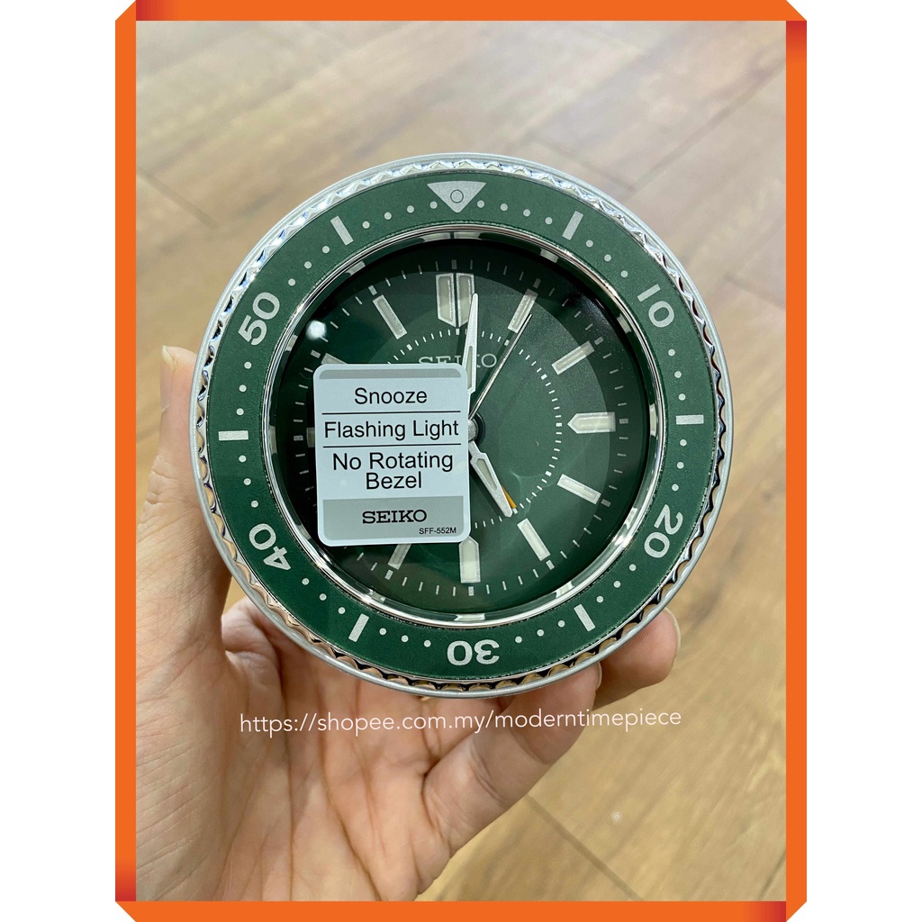 ORIGINAL SEIKO Quiet Sweep Beep Alarm Diver Clock with flashing Light