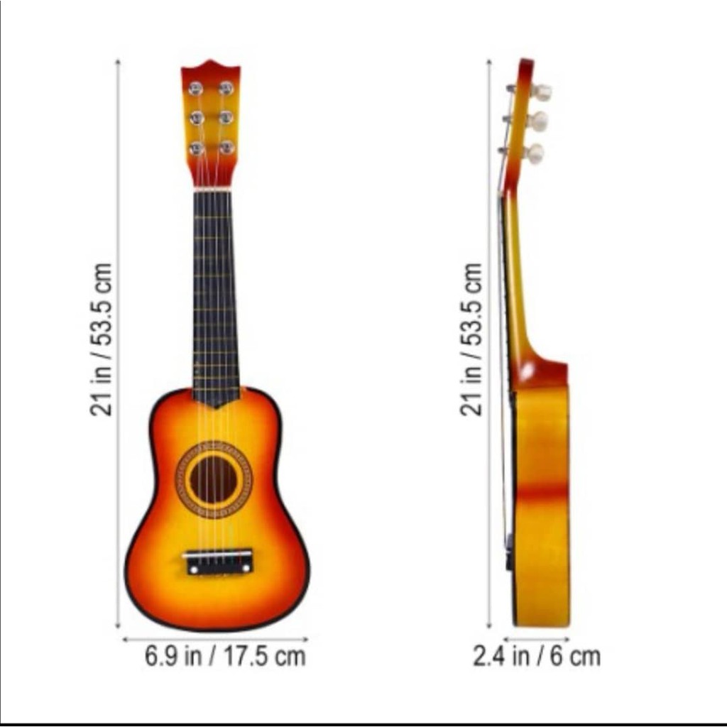 21 Inch Guitar Small Size Portable Plastic Guitar For Kids Shopee