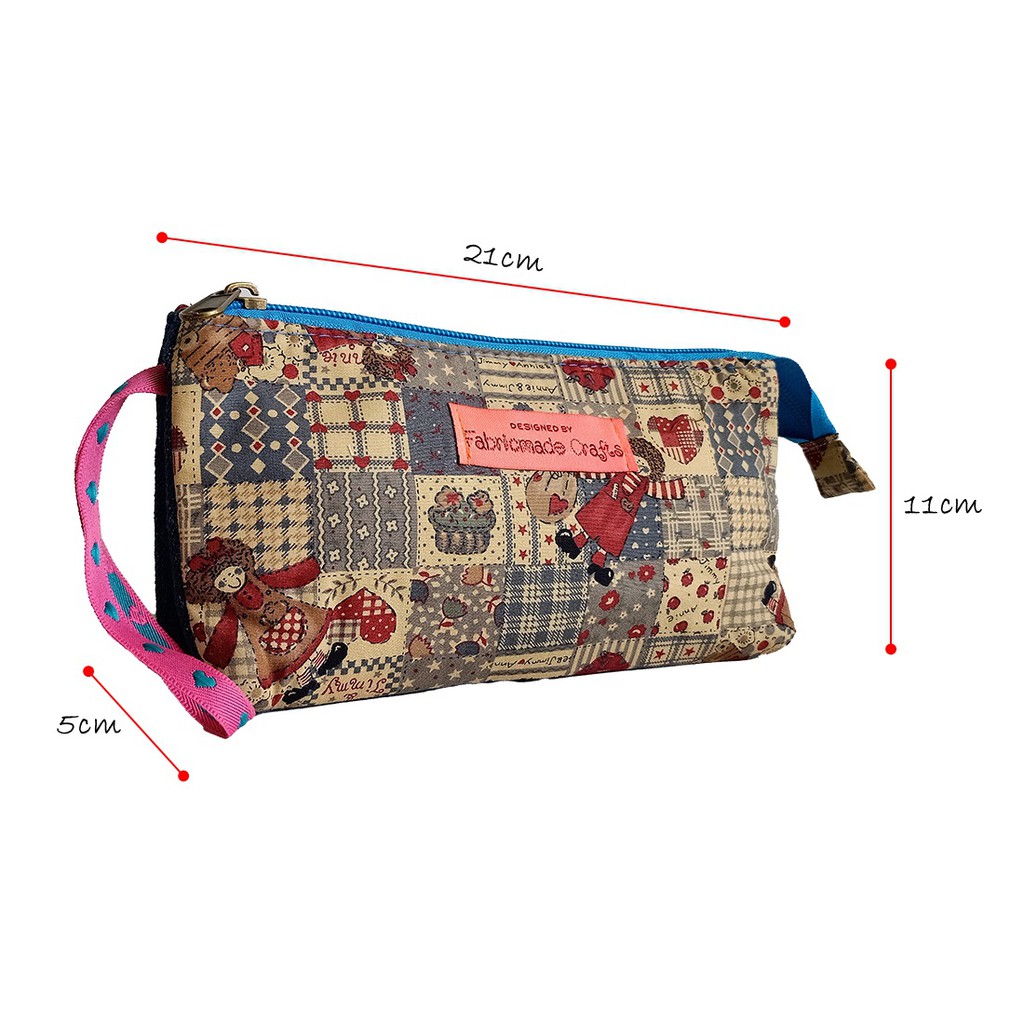 Red - Handmade Cotton Multipurpose Utility Pouches (set of 3) 32