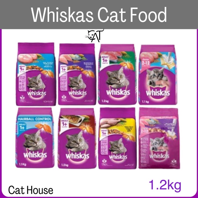 Whiskas Dry Food Junior / Adult (Cat Food) 1.1KG/1.2KG Shopee Malaysia