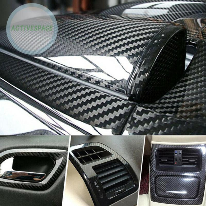 Car Sticker Parts Carbon Fiber Vinyl Wrapping Anti-UV Water-resistance  Automotive Dashboard Replacement Durable