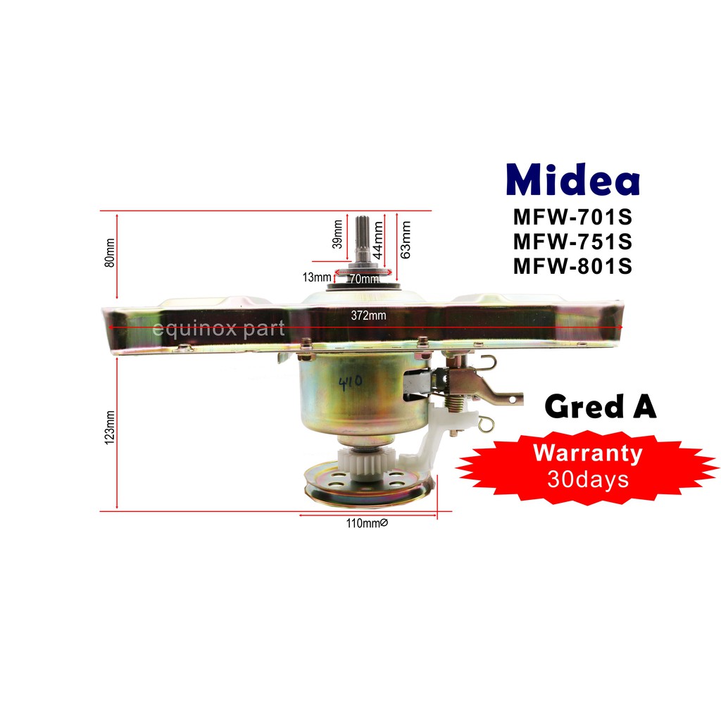 Midea MFW701S MFW751S MFW801S Washing Machine Gearbox Mechanism