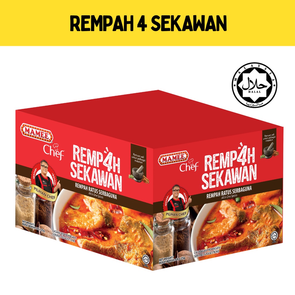 Mamee Chef Rempah Ratus Box 28 X 25g Shopee Malaysia