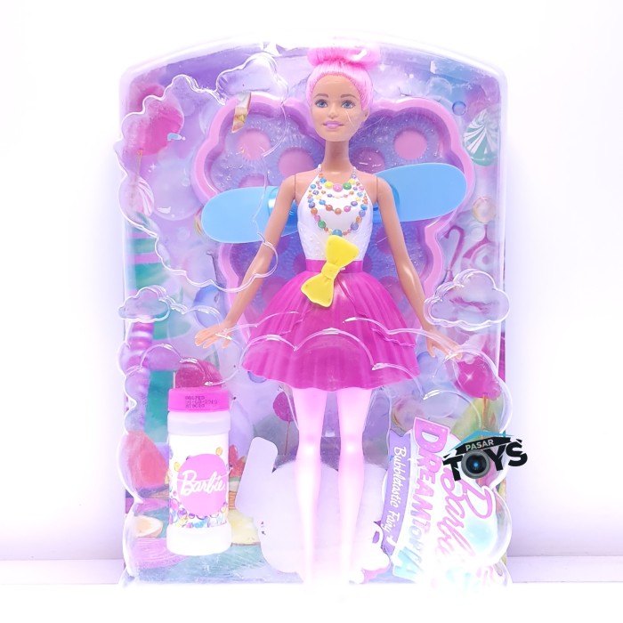 Barbie Dreamtopia Bubbletastic Fairy Doll Bubble Maker Shopee Malaysia