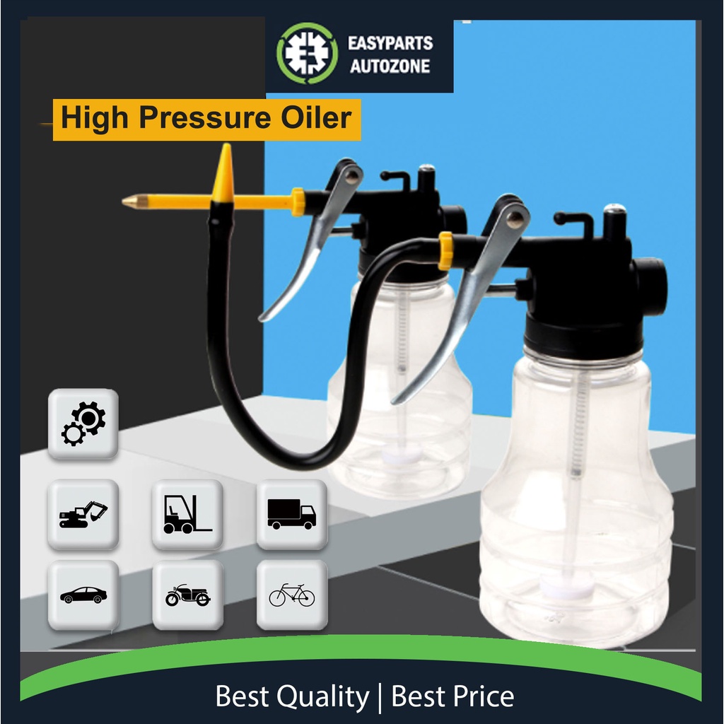Autozone Transparent 250ML Clear Oil Can High Pressure Oiler Grease