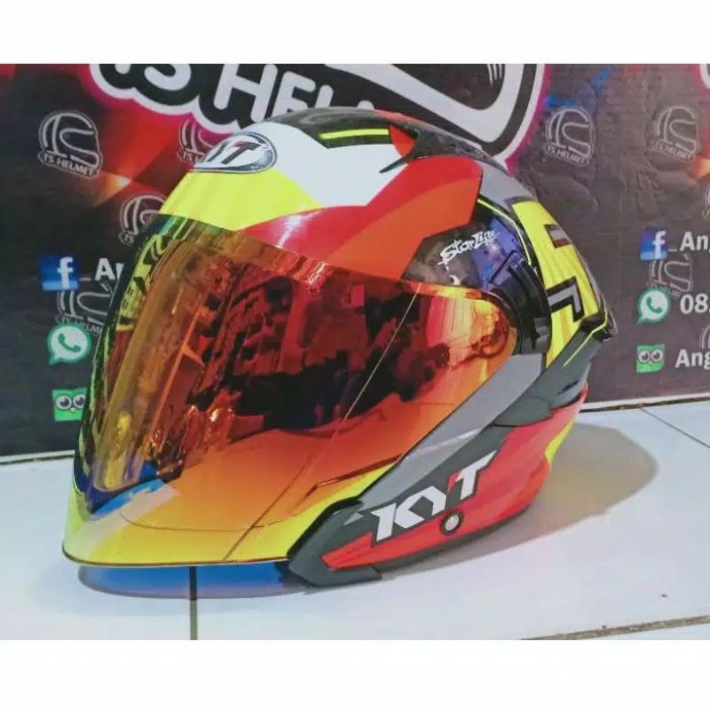 Visor Kyt Nfj Iridium Crystal Red Gold Super Quality Shopee Malaysia