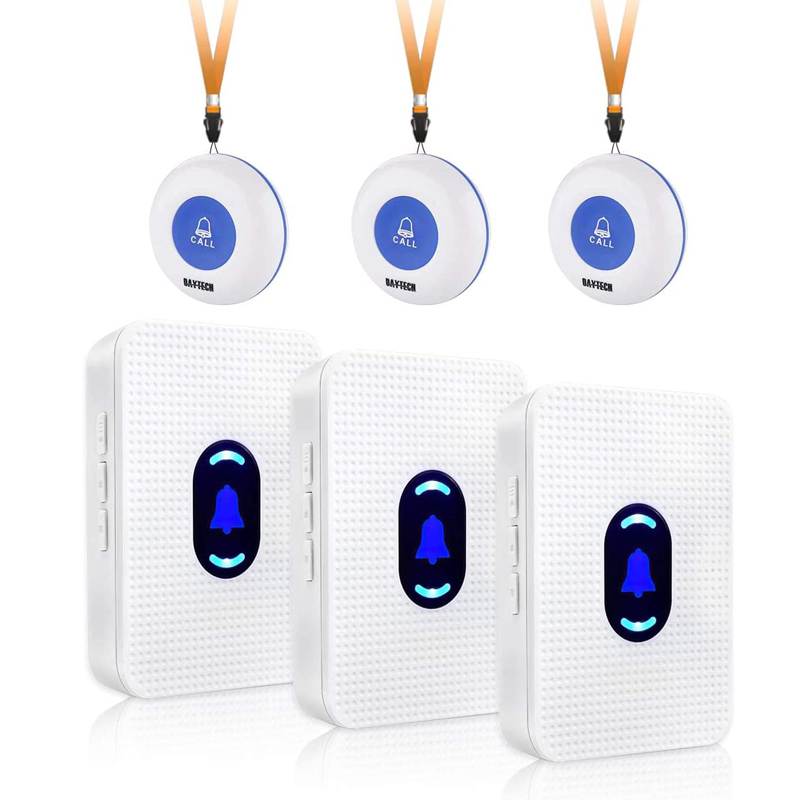 Daytech Caregiver Pagers Wireless Emergency Smart Call Button for