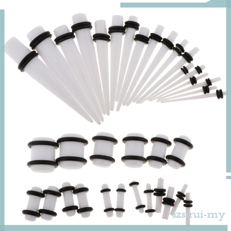 LLGL-EU Ohr-Stretching-Kit 50 Stück 14G-00G Ohr Messgeräte Expander Set Acryl Ve