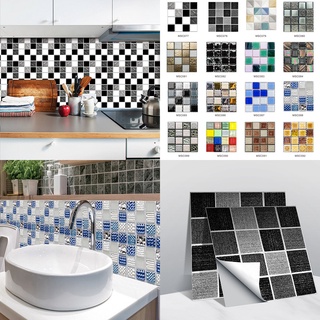 AlwaysH Tile Stickers for Bathroom and Kitchen, 30 Pieces Tile Stickers  Waterproof Wall Sticker, Adhesive Tile Stickers for Walls Tiles Decor Size  10x10cm