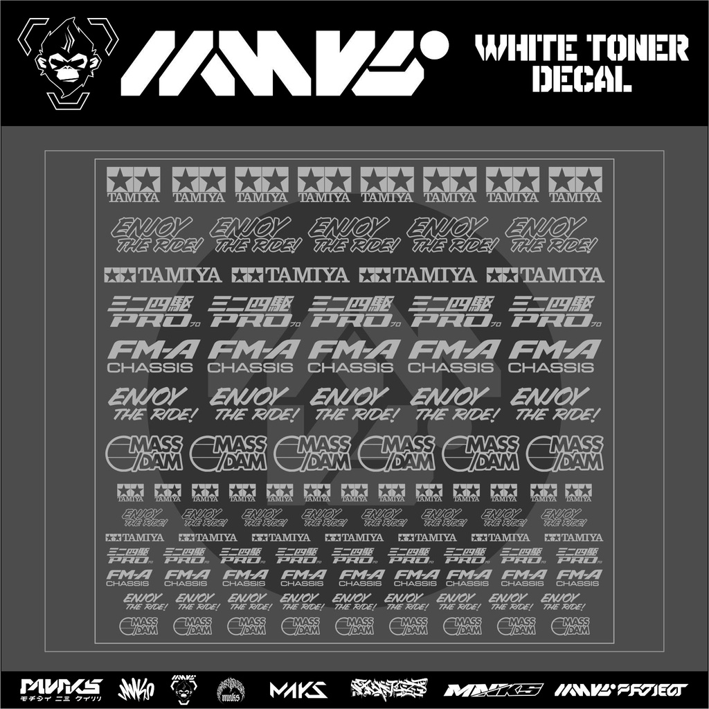 thumbnail image 2 of Great Wave Waterslide Decals – 1/64 Scale Custom White Toner Decals For Diecast Cars #078 2 of 3