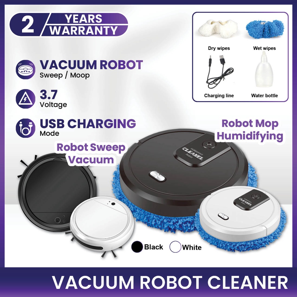 Auto Smart Robot Vacuum Cleaner Sweeping Mopping Smart Mop Robot Dry and  Wet Mop Humidifying Strong Suction Robot Vakum