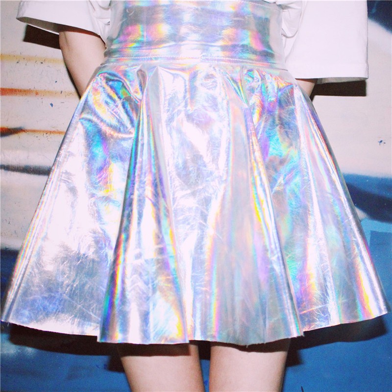 Holographic hotsell circle skirt