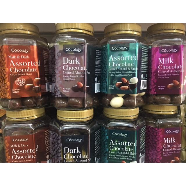 360g Cocolaty Milk Chocolate/ Dark Chocolate Almond / Assorted Chocolate Almond & Raisin