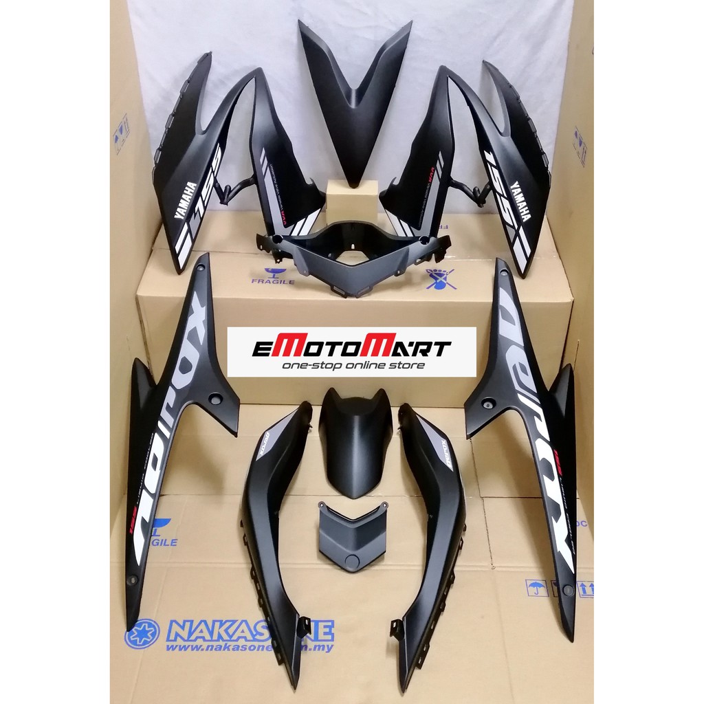 Yamaha Nvx V Nvx V Cover Set Aerox Matt Black Tanam Sticker Cover Set Shopee Malaysia