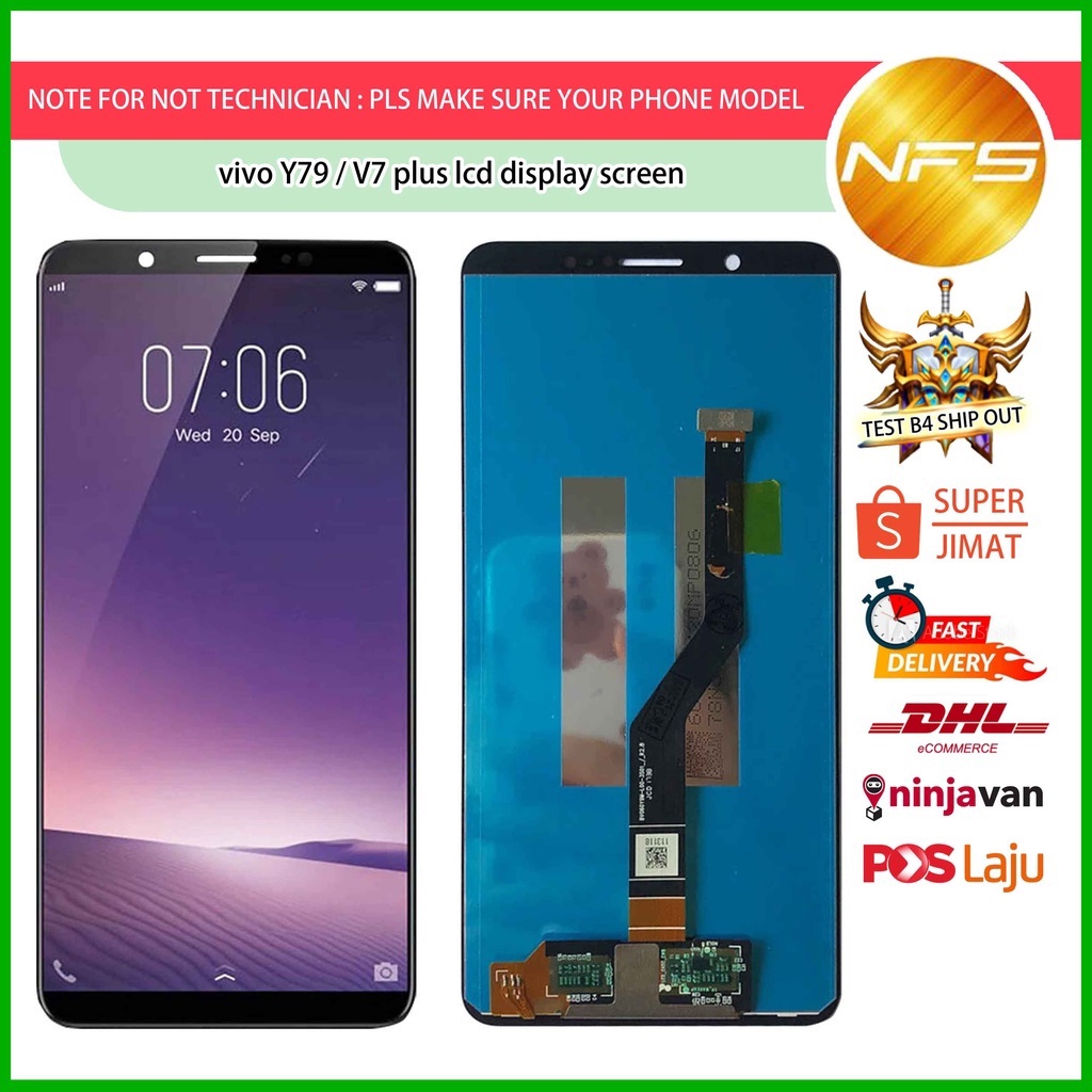 VIVO V7 PLUS / Y79 / X20 PLUS / VIVO 1716 display screen LCD touch screen  digitizer | Shopee Malaysia