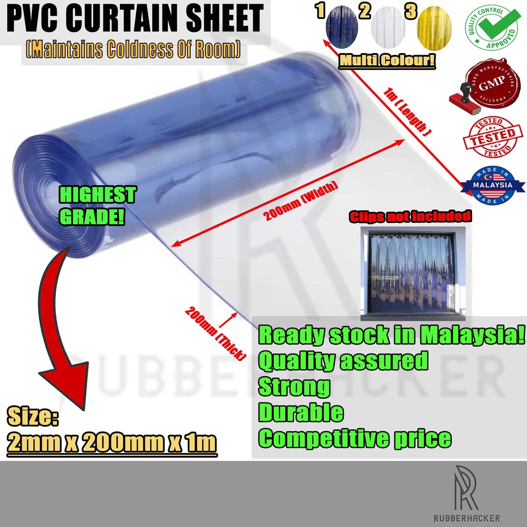 PVC Plastic Strip Door Curtains for industrial 2 3 4MM