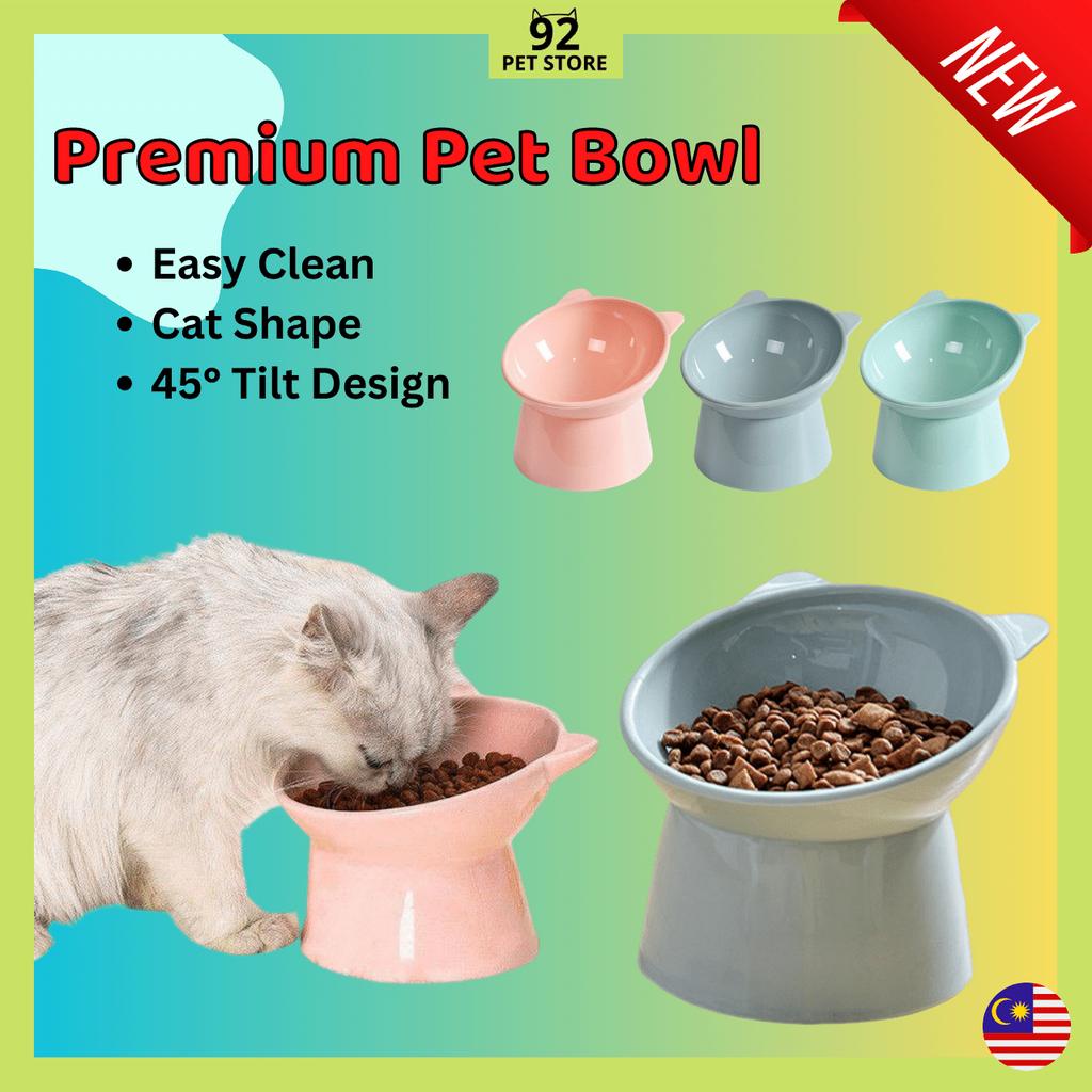 【92 PETSTORE】Ready stock Tilted Pet bowl Cat bowl dog bowl mangkuk Pet