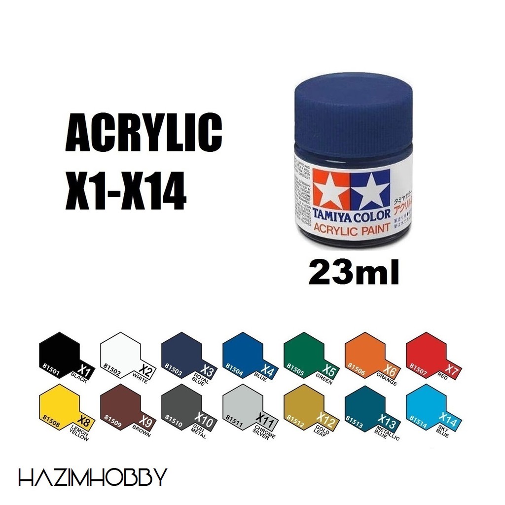 TAMIYA Color Acrylic Paint 23ml X1 - X14 | Shopee Malaysia