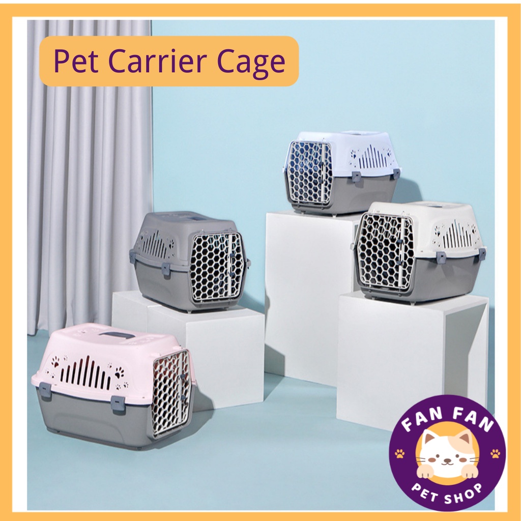 Ready Stock Pet Carrier Cat Dog Travel Box Pet Cage Shopee Malaysia