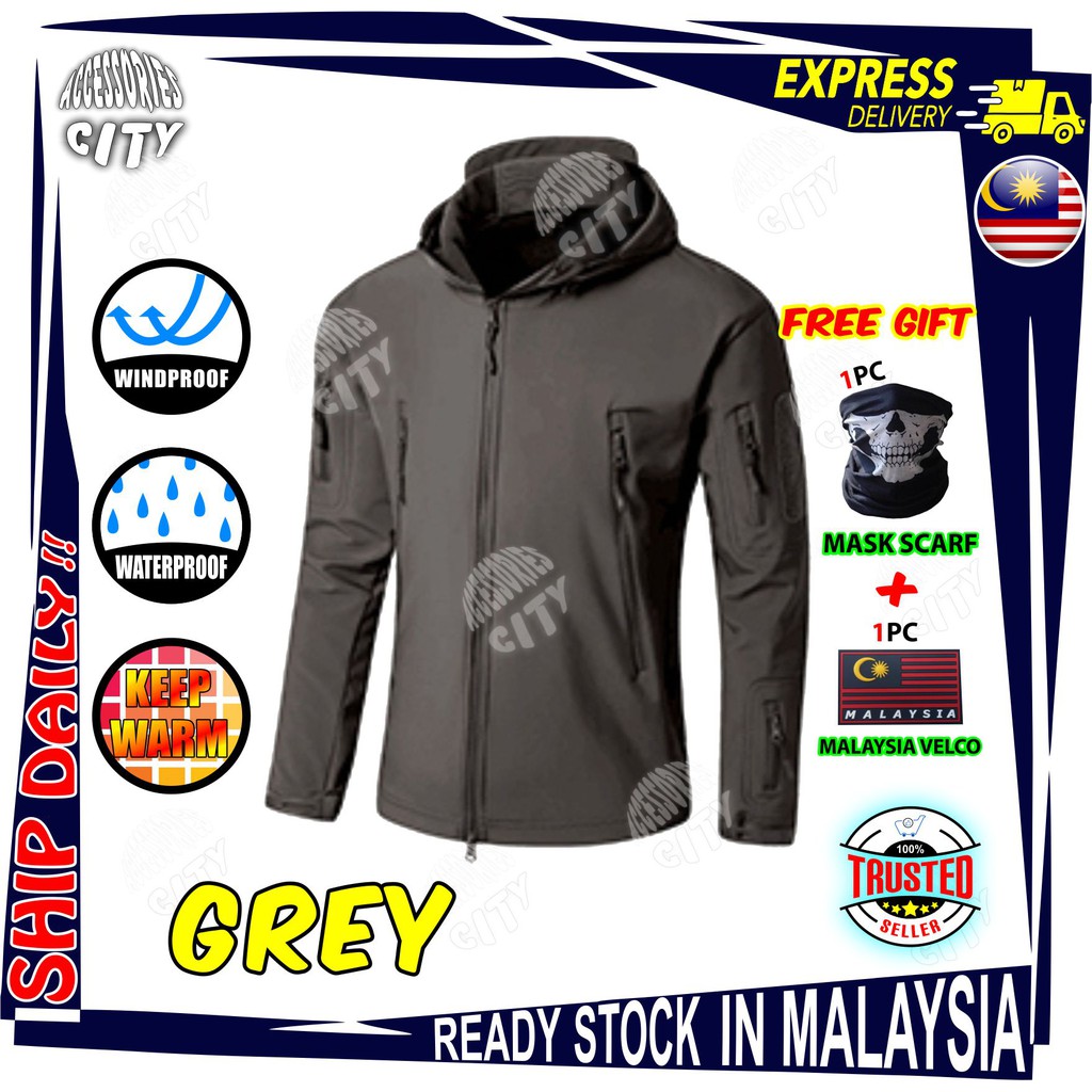 Jacket Waterproof Malaysia Sharkskin Military Jacket Lelaki Shark Skin ...