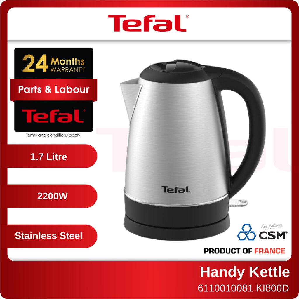 Tefal KI800 1.7L Handy Kettle - Stainless Steel