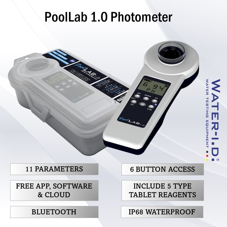 Wateri.d💦Water Testing Portable PoolLab 1.0 Photometer Water Tester pH