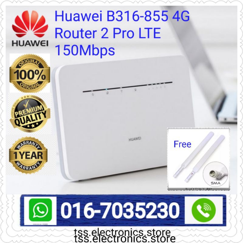 HUAWEI 2 PRO 4G/5G DUAL BAND SIM CARD ROUTER B316-855