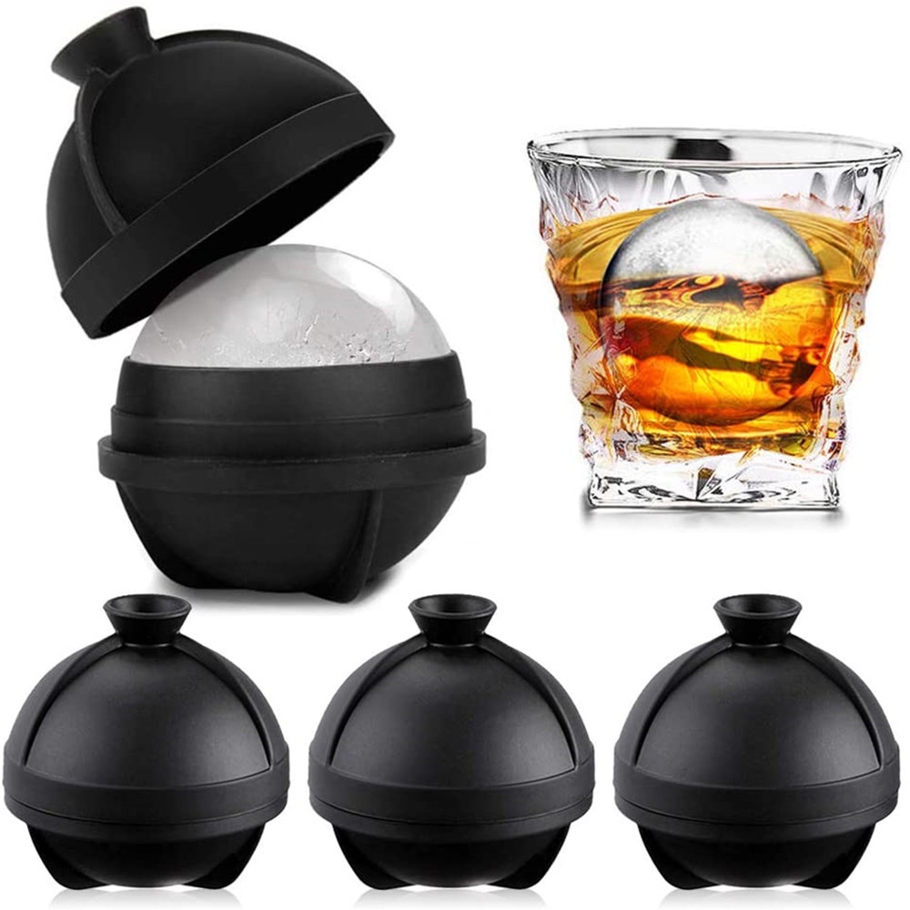 JZJ Reusable Easy Release BPA free Large 2.5 Inch Round Ice Ball Maker