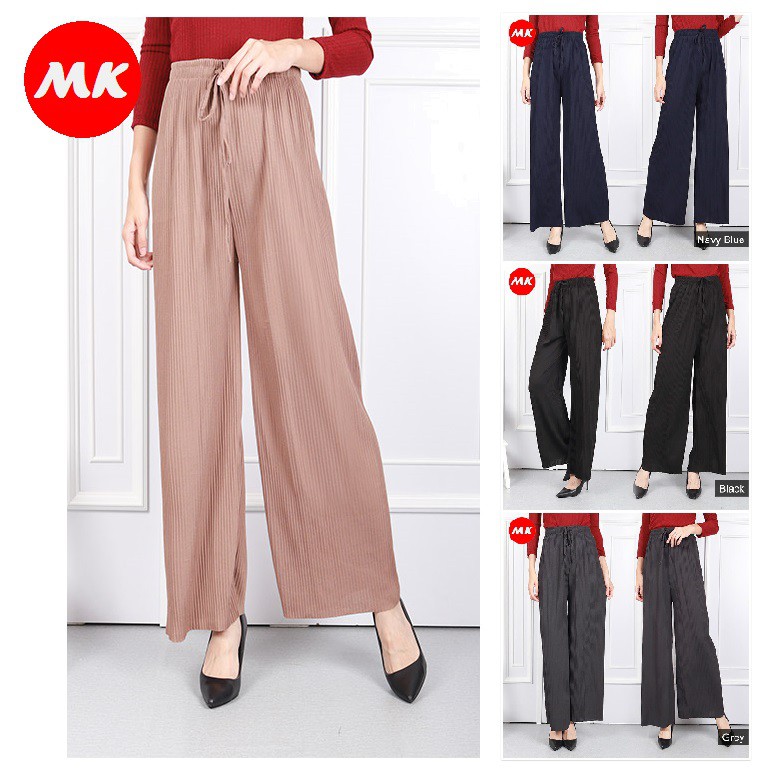 🔥Crazy sales🔥 MK Women's Muslimah Palazzo Pants / Seluar Palazo / Free  Size / Waist 27-42inch [P19/901]