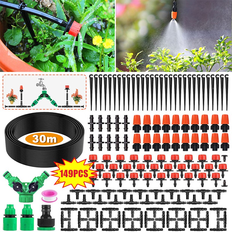 DIY Micro Drip Irrigation System Automatic Plant Flower Watering Kit ...