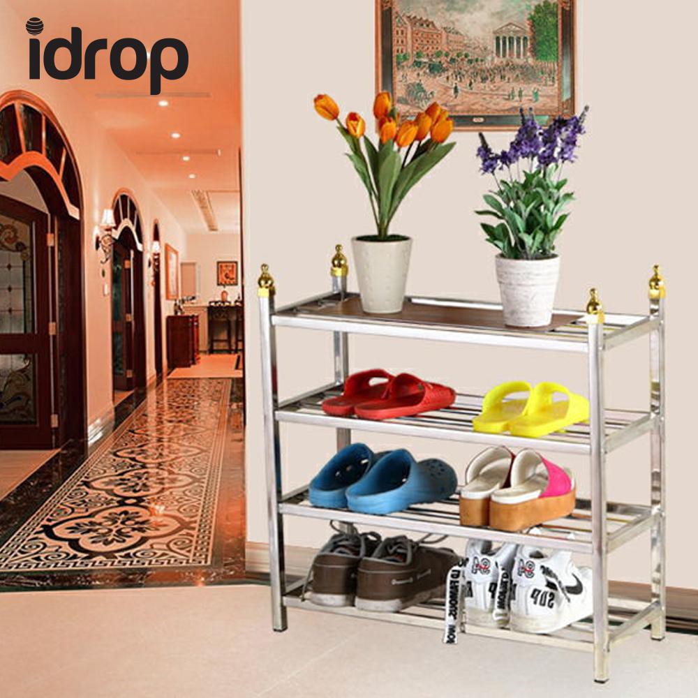 4 Layer Stainless Steel Square Tube Shoe Rack(silver) | Shopee Malaysia